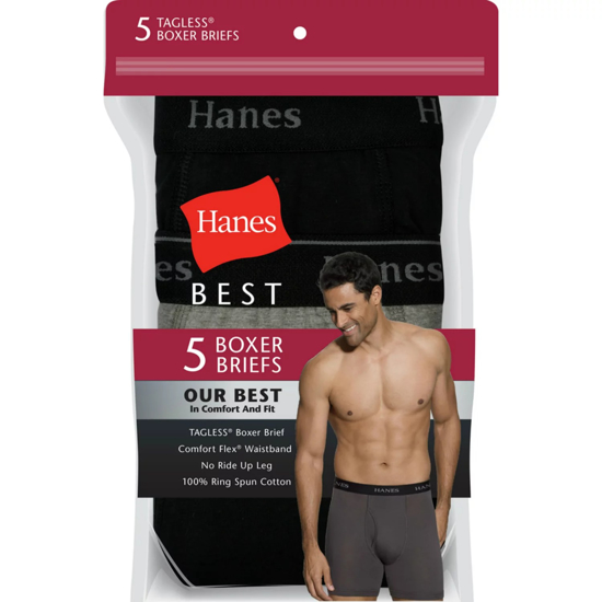Hanes Best 5-Pack Boxer Brief  Assorted Colors
