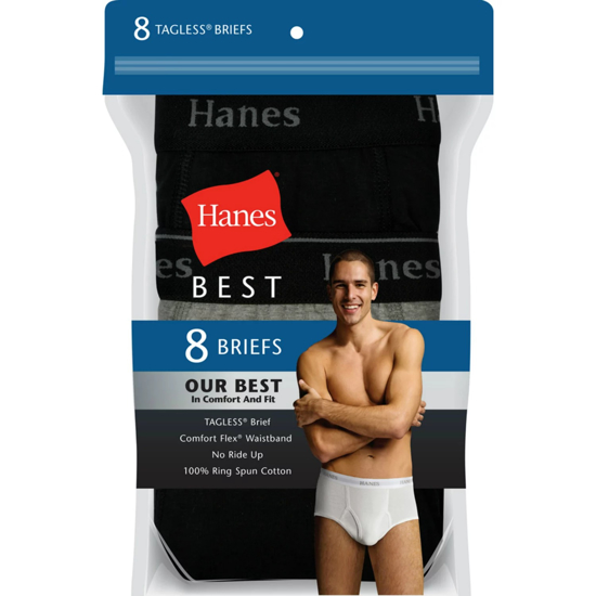 Hanes Best 8-Pack Brief  Assorted Colors