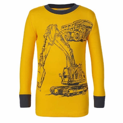 Kirkland Signature Kids' 4-piece PJ Set Yellow Construction