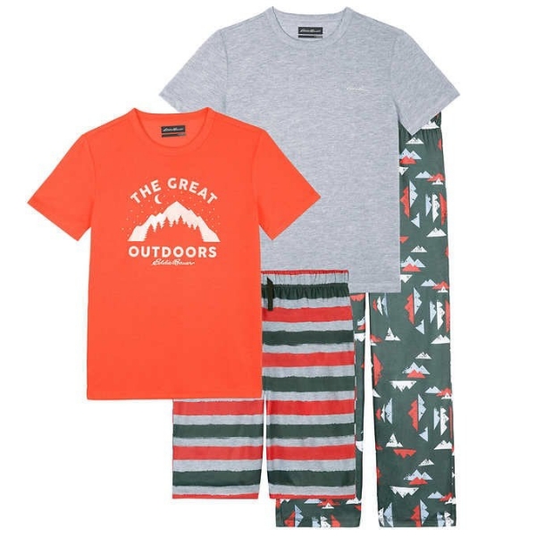 Eddie Bauer Youth 4 piece Sleepwear Set