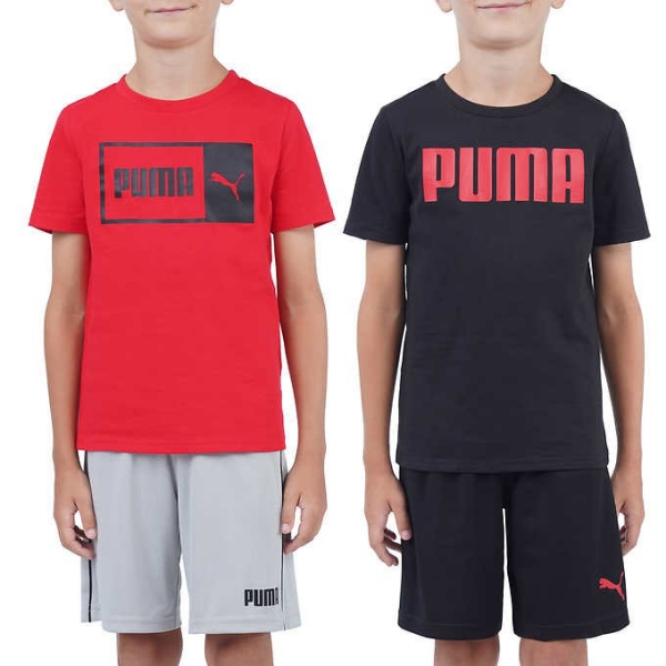 Puma Kids 4 piece Set Black and Red