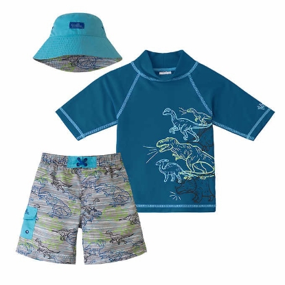 UV Skinz Kids 3 piece Swim Set Dinosaur