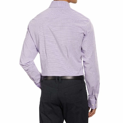 Kirkland Signature Men’s Performance Sport Shirt, Purple Check