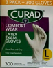 Picture of CURAD Comfort Wear LATEX Exam Gloves 300 Count