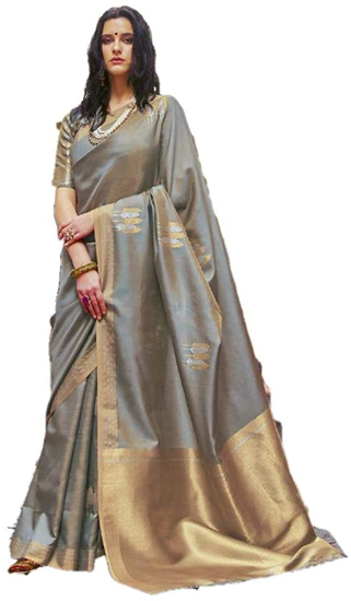 Picture of Indian Wedding Silk Designer Banarasi Silk Sari
