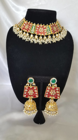 Picture of Indian Women Necklace Set With Forehead Jewelry Gold Plated Wedding Fashion
