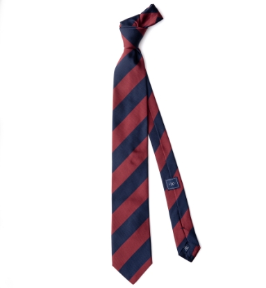 Striped Repp Silk Tie