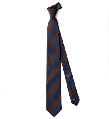Striped Repp Silk Tie
