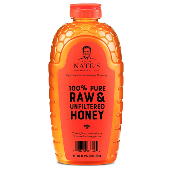 Nature Nate's 100% Pure Raw and Unfiltered Honey 44 oz