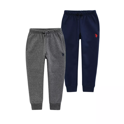 USPA Boys 2 pk Solid Fleece Jogger Pant