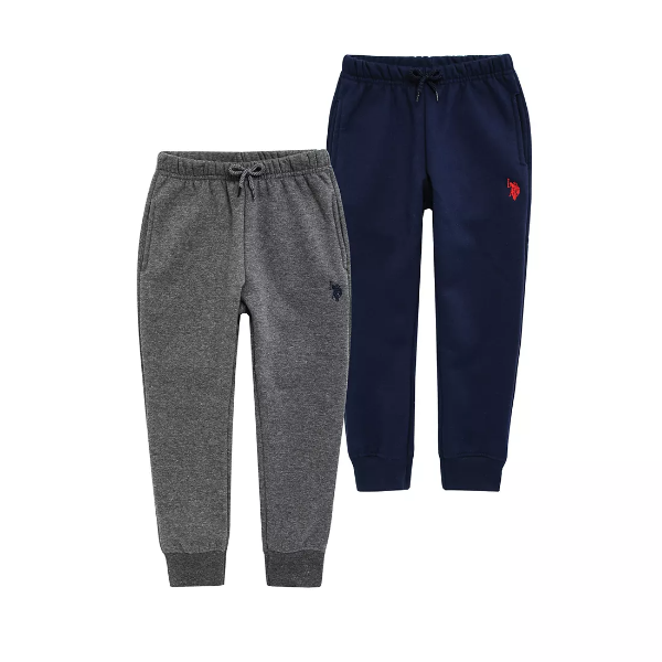 USPA Boys 2 pk Solid Fleece Jogger Pant
