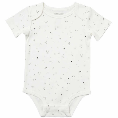 Kirkland Signature Infant 6 pack Cotton Bodysuit Gray