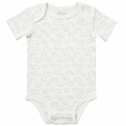 Kirkland Signature Infant 6 pack Cotton Bodysuit Gray