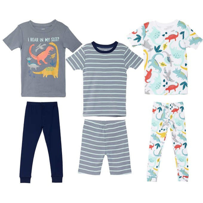 Carter's Kids 6 piece Cotton PJ Dinosaur