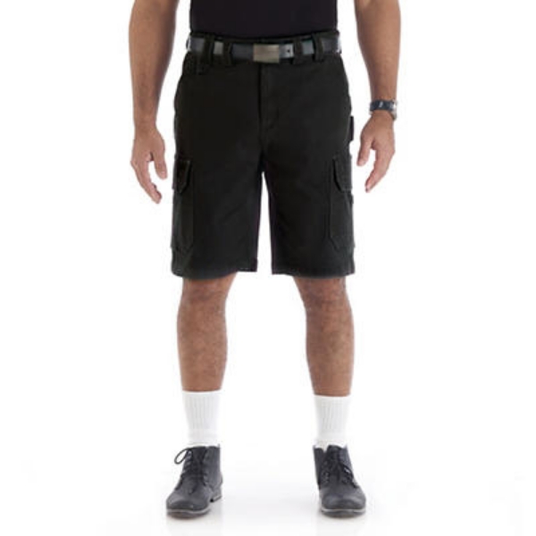 Smith's Workwear Stretch Duck Canvas Utility Cargo Shorts, Size 38 - Black