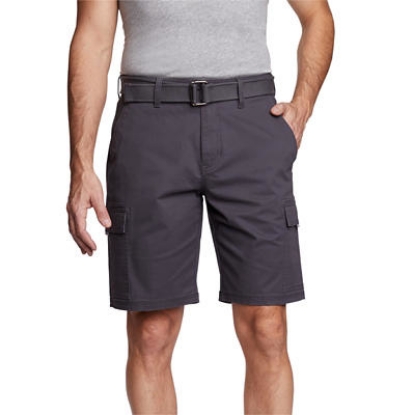 Weatherproof Twill Belted Cargo Short, Size 34 - Storm Blue