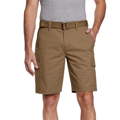 Weatherproof Twill Belted Cargo Short, Size 34 - Storm Blue