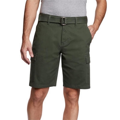 Weatherproof Twill Belted Cargo Short, Size 34 - Storm Blue