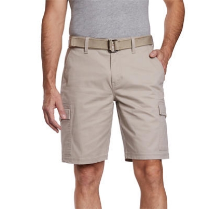 Weatherproof Twill Belted Cargo Short, Size 34 - Storm Blue