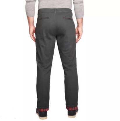 Weatherproof Flannel Lined Chino, Size 36/32 - Steel