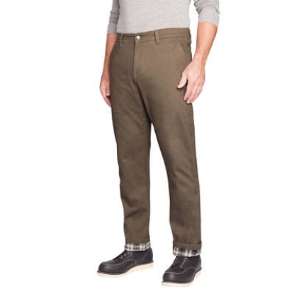 Weatherproof Flannel Lined Chino, Size 36/32 - Steel