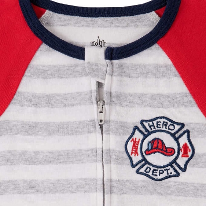 Kids Headquarters Kids 3 pack Cotton Sleepers Fireman