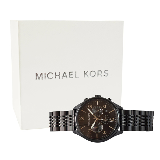 Michael Kors Men's Merrick Chronograph Black IP Stainless Steel Watch