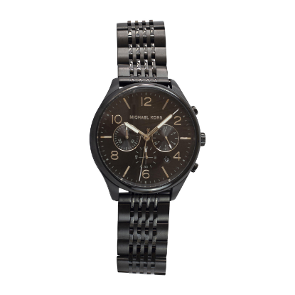Michael Kors Men's Merrick Chronograph Black IP Stainless Steel Watch	