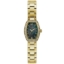 Caravelle Women's Crystal Accent Gold Tone Watch with Black Mother of Pearl Dial
