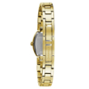Caravelle Women's Crystal Accent Gold Tone Watch with Black Mother of Pearl Dial