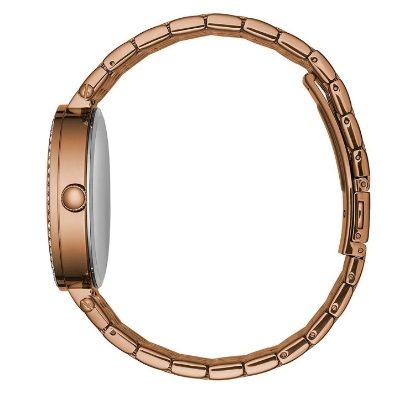 Caravelle Women's Rose Gold Crystal Dial Watch