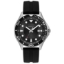 Caravelle Men's Stainless Steel Watch with Black Silicone Strap