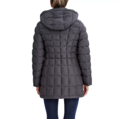 Nautica Ladies Long Box Quilt Jacket