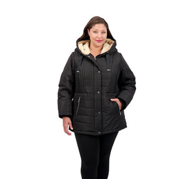 Details Plus Size Puffer Jacket