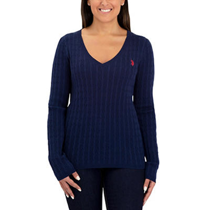 USPA Women's Mini Cable Sweater