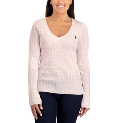 USPA Women's Mini Cable Sweater