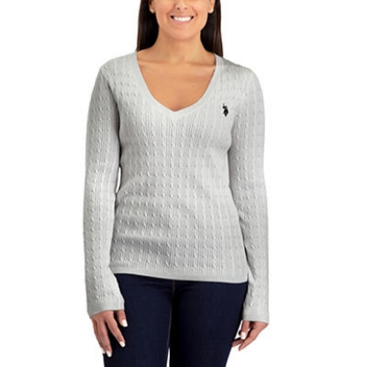 USPA Women's Mini Cable Sweater