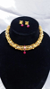 Picture of Indian Bollywood Style Bridal Gold Plated Jewelry Necklace Set