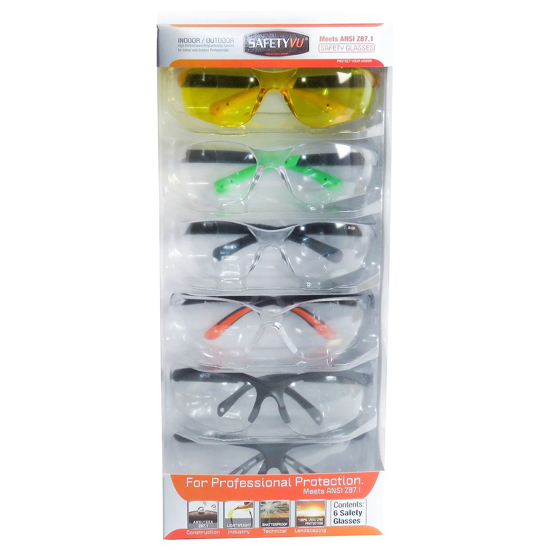 Picture of Safety Safety Glasses 5 Clear and 1 Yellow 6-pk.