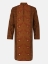 Picture of Brown Printed Jamdani Cotton Panjabi