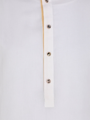 Picture of White Embroidered Addi Cotton Panjabi