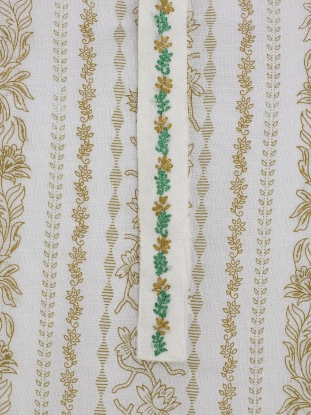 Picture of White Printed and Embroidered Addi Cotton Panjabi