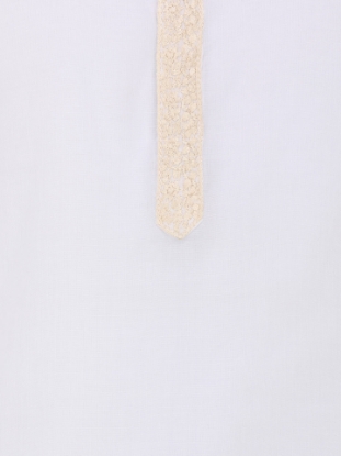 Picture of White Embroidered Addi Cotton Panjabi