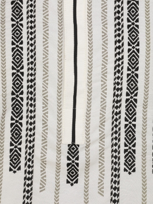 Picture of Ivory Printed and Embroidered Joysree Silk Panjabi