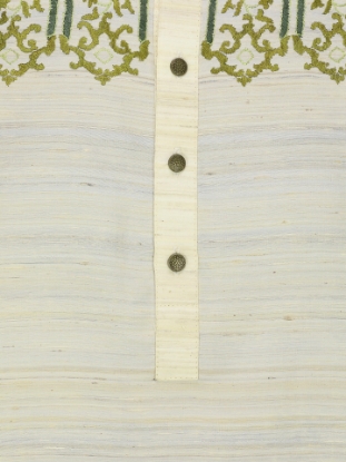 Picture of Ecru Embroidered Endi Silk Panjabi