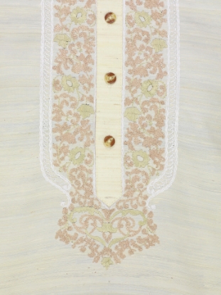 Picture of Ecru Embroidered Endi Silk Panjabi