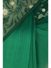 Picture of Green Ombre Dyed and Embroidered Muslin Saree