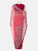 Picture of Pink Printed and Embroidered Muslin Saree