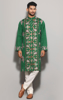 Picture of Green Printed and Embroidered Endi Cotton Panjabi