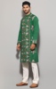 Picture of Green Printed and Embroidered Endi Cotton Panjabi